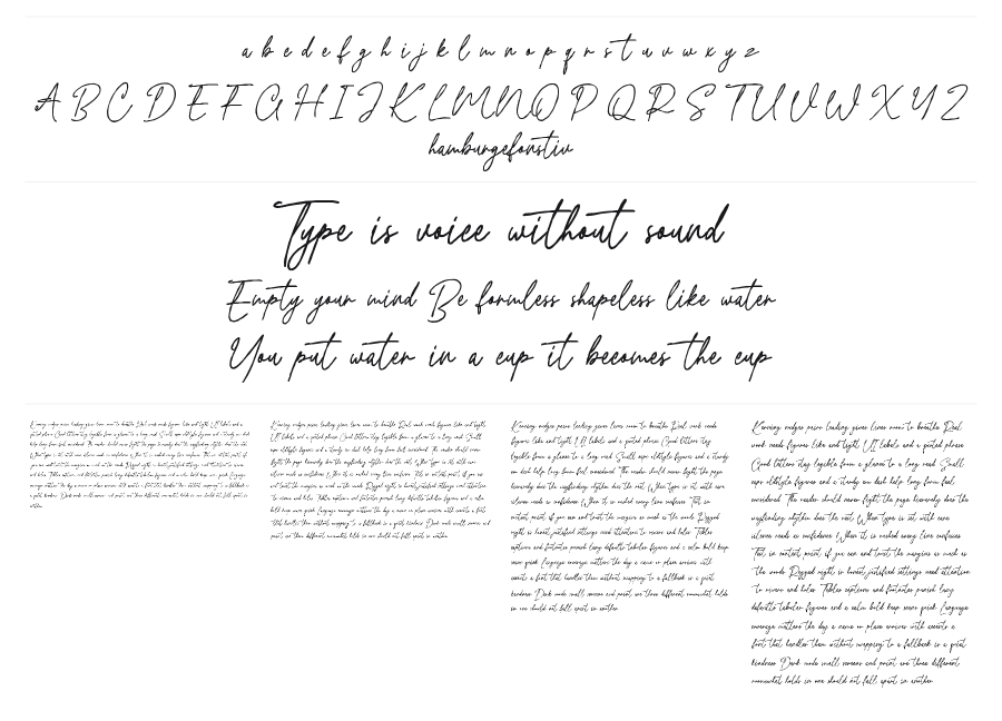 Quiltyks specimen sheet