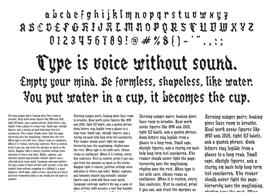 c Camat Eselon III specimen sheet
