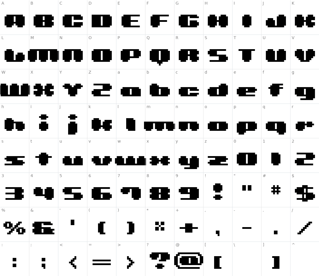 Character set for BM Leaves