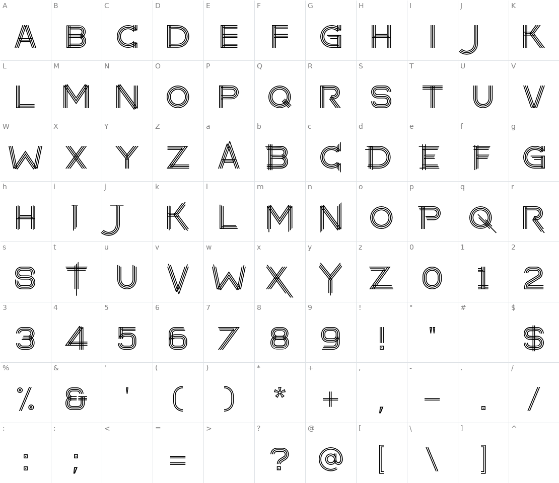 Character set for Makayla