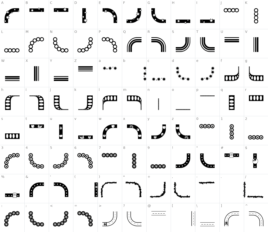 Character set for BorderMon