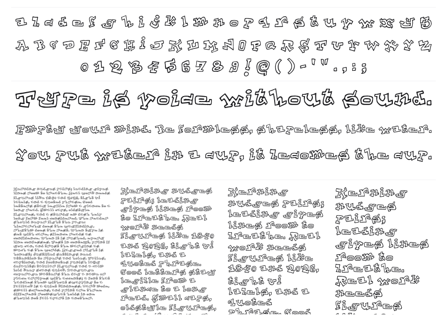 ToonLand specimen sheet