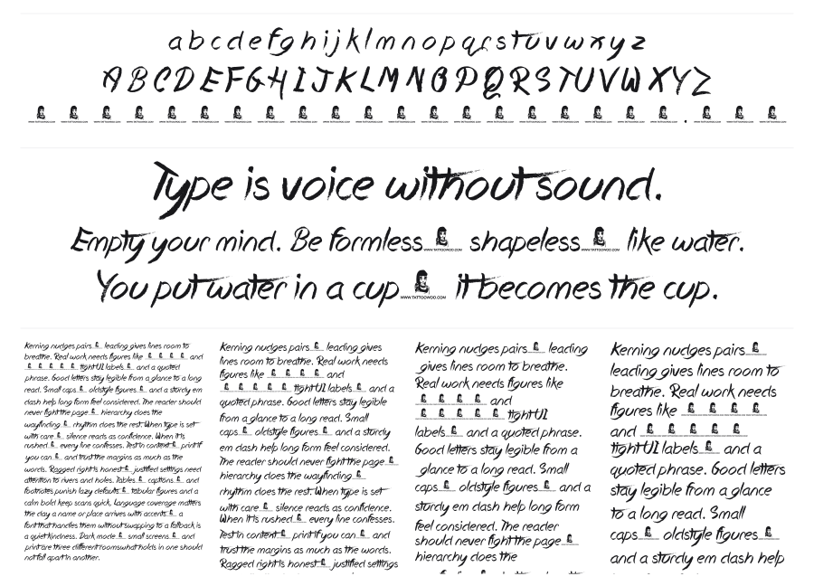 Hopeless Place specimen sheet