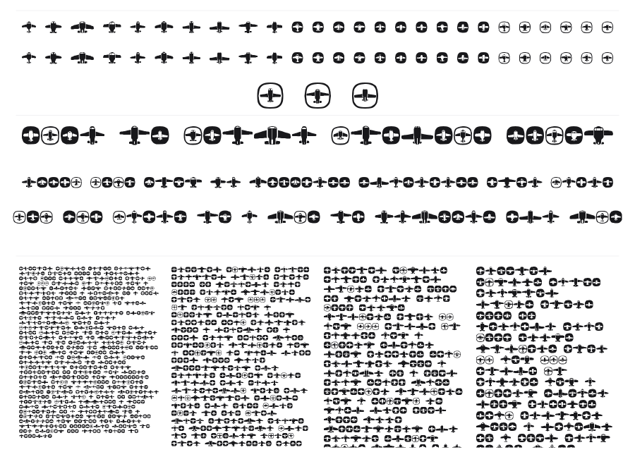 Airplanes specimen sheet