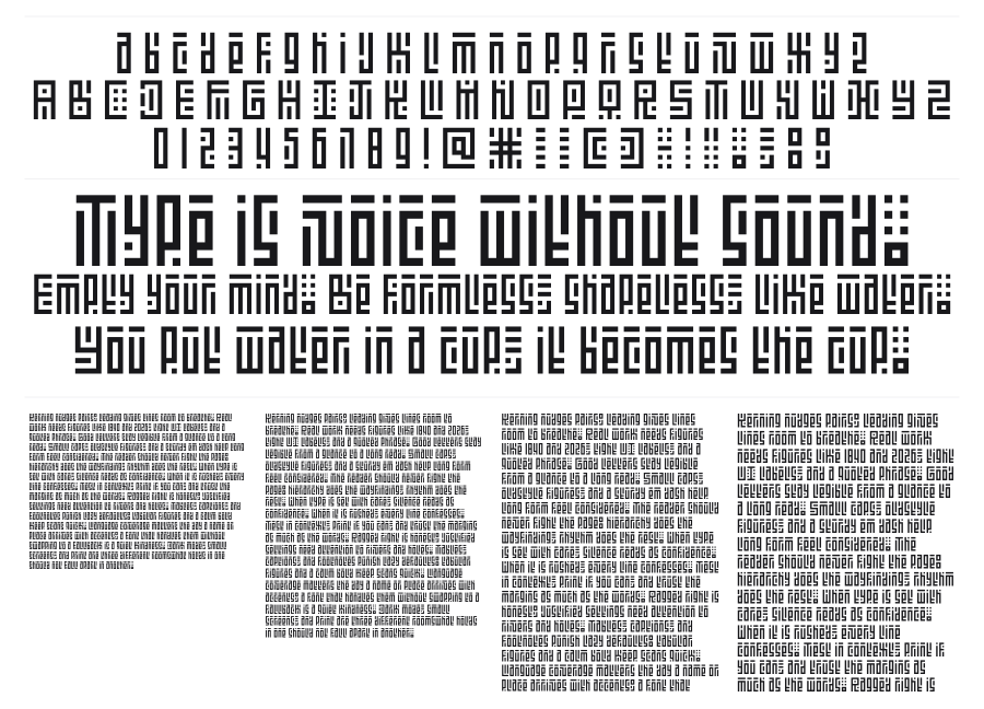 Kufication specimen sheet