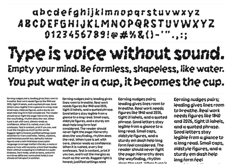 f Froxel specimen sheet