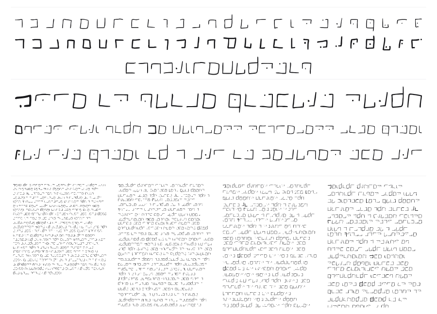 Ellian Font specimen sheet