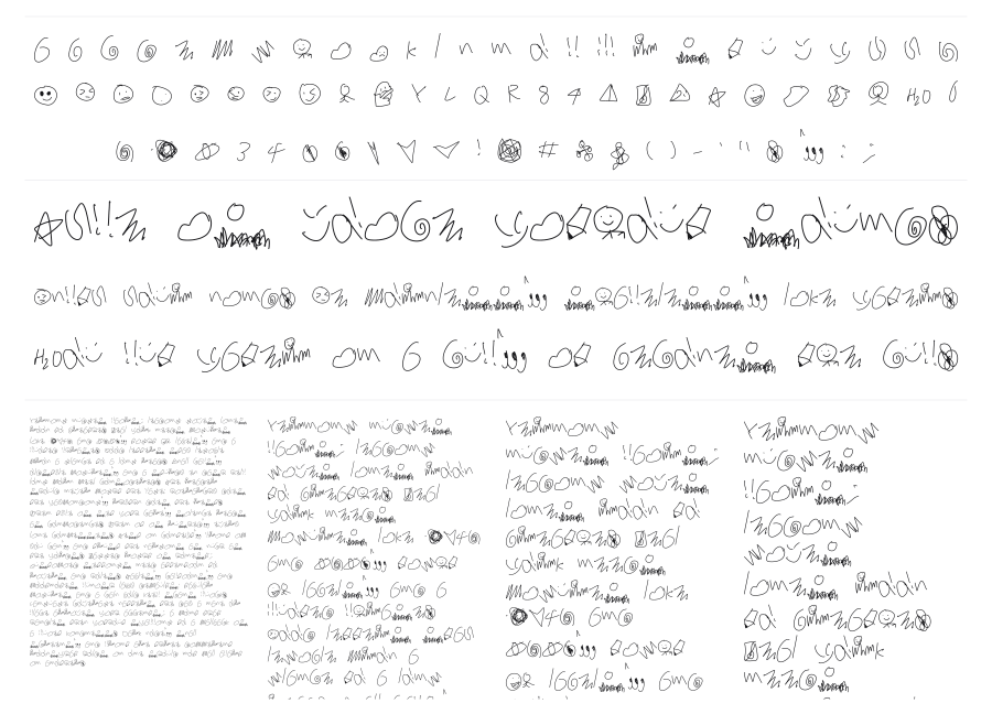 Secret neither specimen sheet
