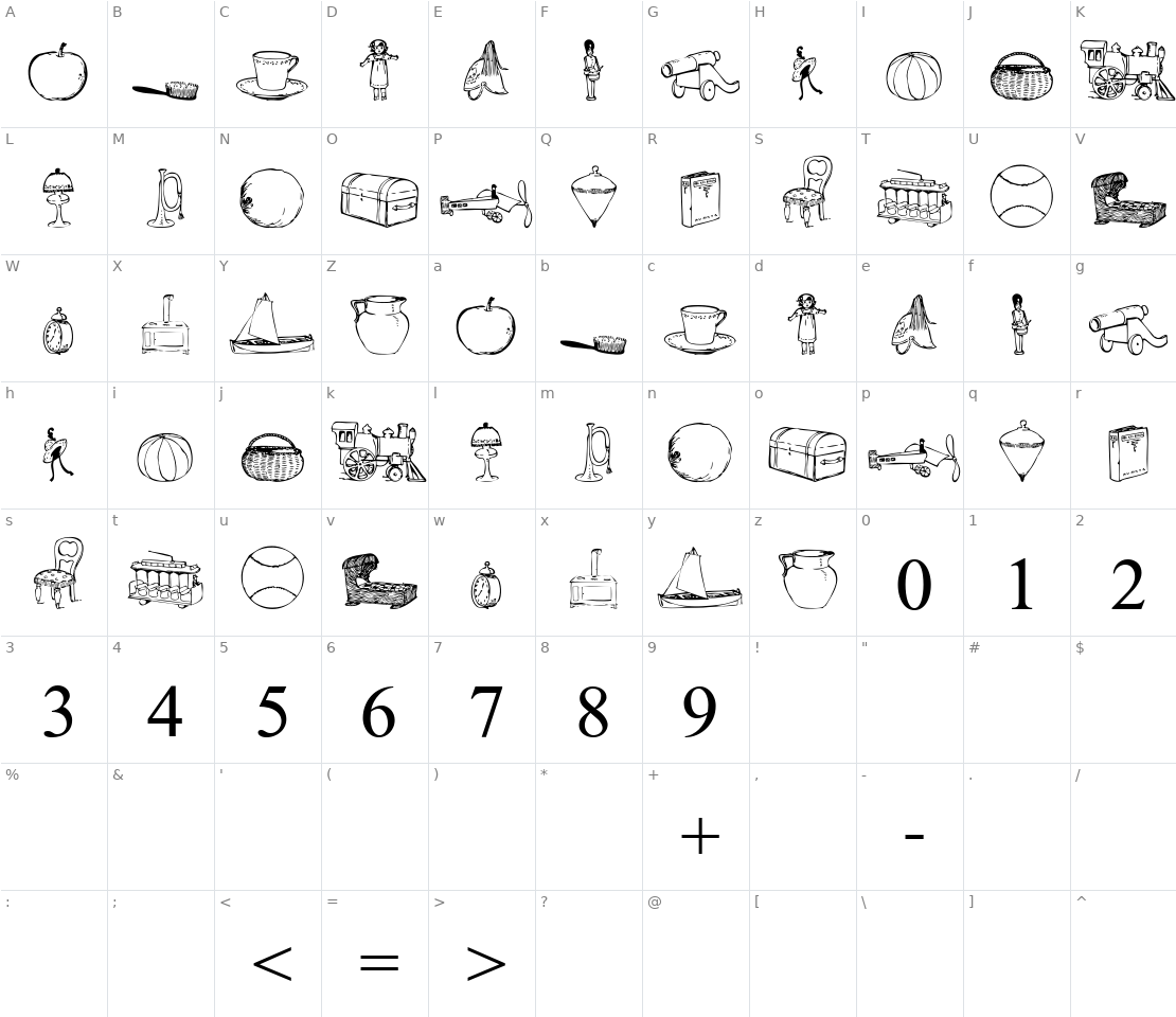 Character set for Textbook Math