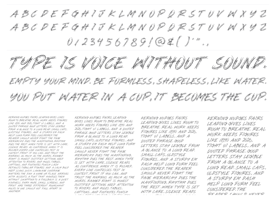 Stereo Ville specimen sheet