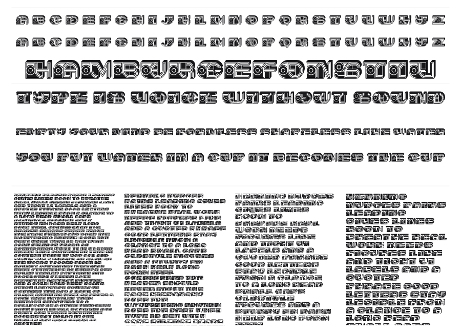 Trend specimen sheet