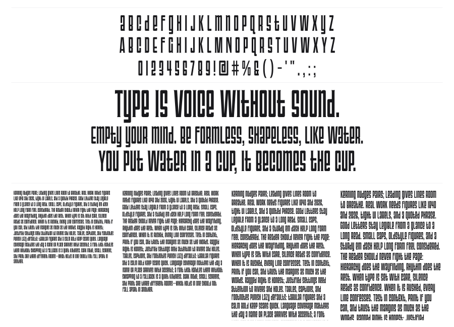 Triac 71 specimen sheet