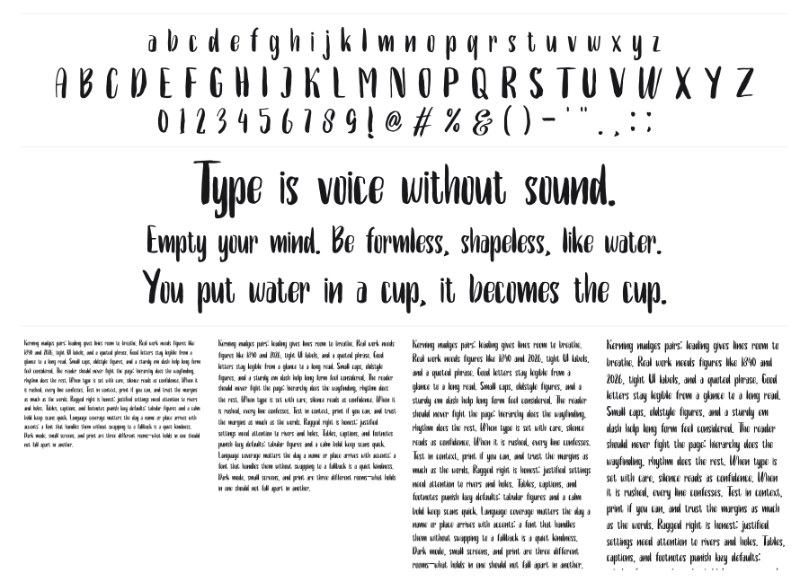 Hello Anissta Handwritten specimen sheet