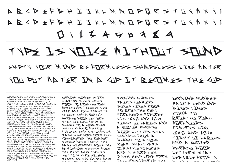 SuperSerious specimen sheet