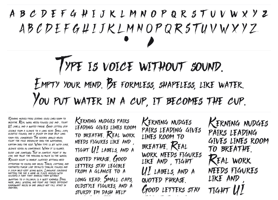 Thorletto specimen sheet