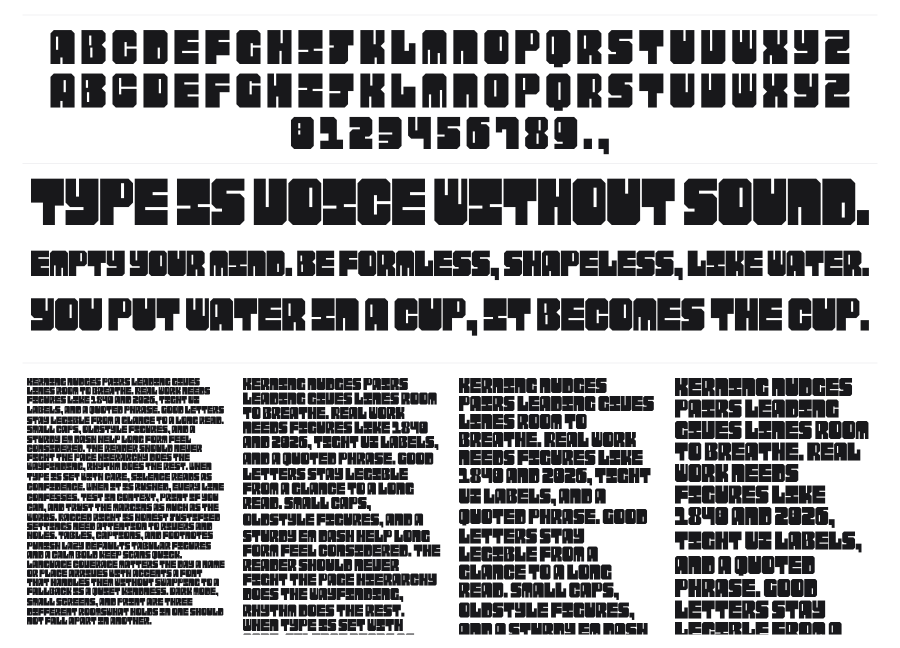 Fruit Punch specimen sheet