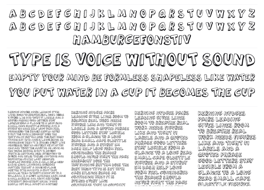 Playful Alphabet specimen sheet