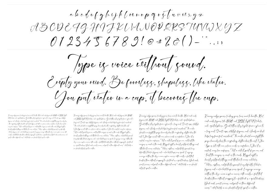 Petter Jenne specimen sheet