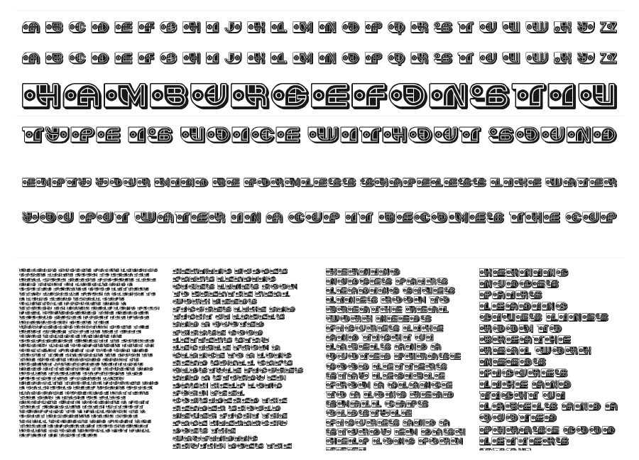 Hypno specimen sheet