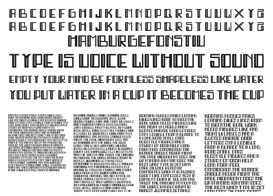 Mr. Big Stuff specimen sheet