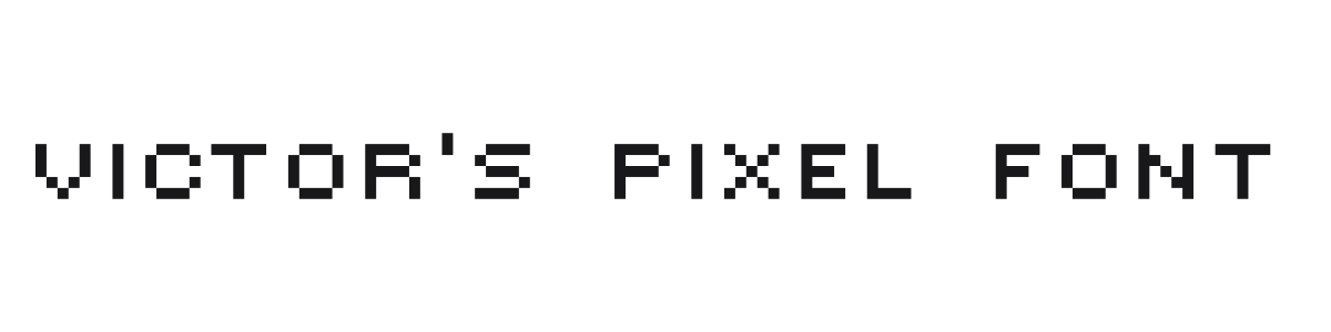 Victor's Pixel Font – FontToolbox