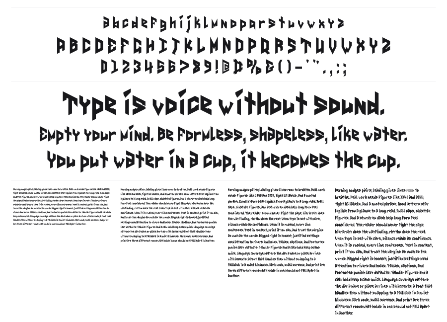 Anticipatio specimen sheet