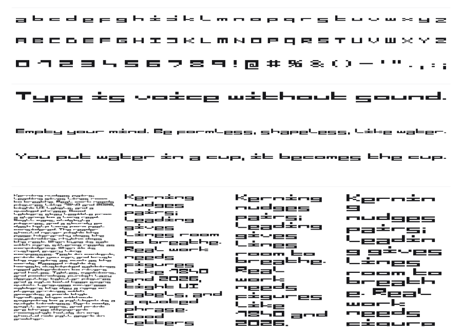 245Type specimen sheet