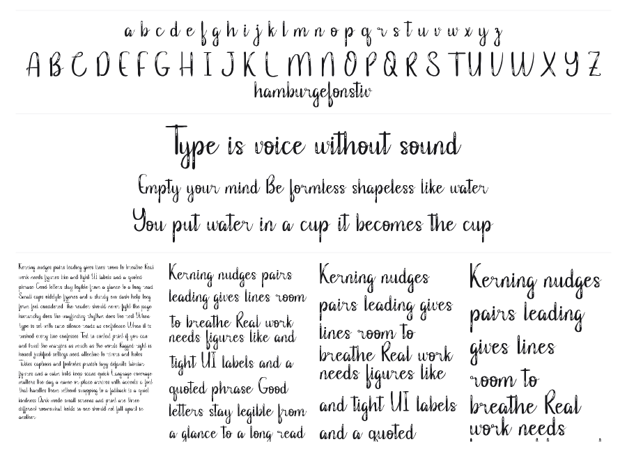 Brookfield specimen sheet