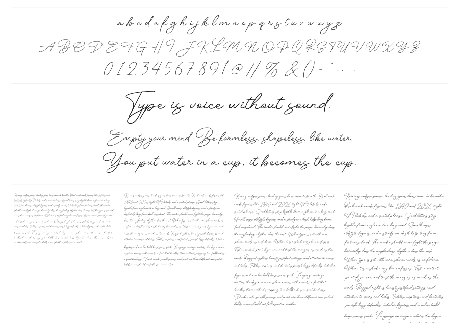 Bastinson specimen sheet