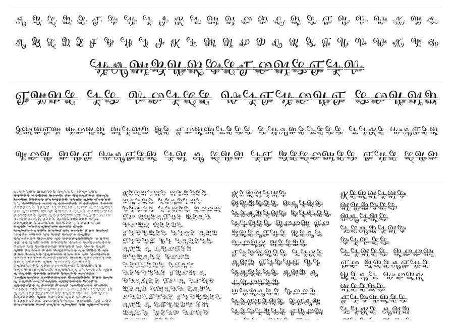 Albanian Olive Monogram specimen sheet