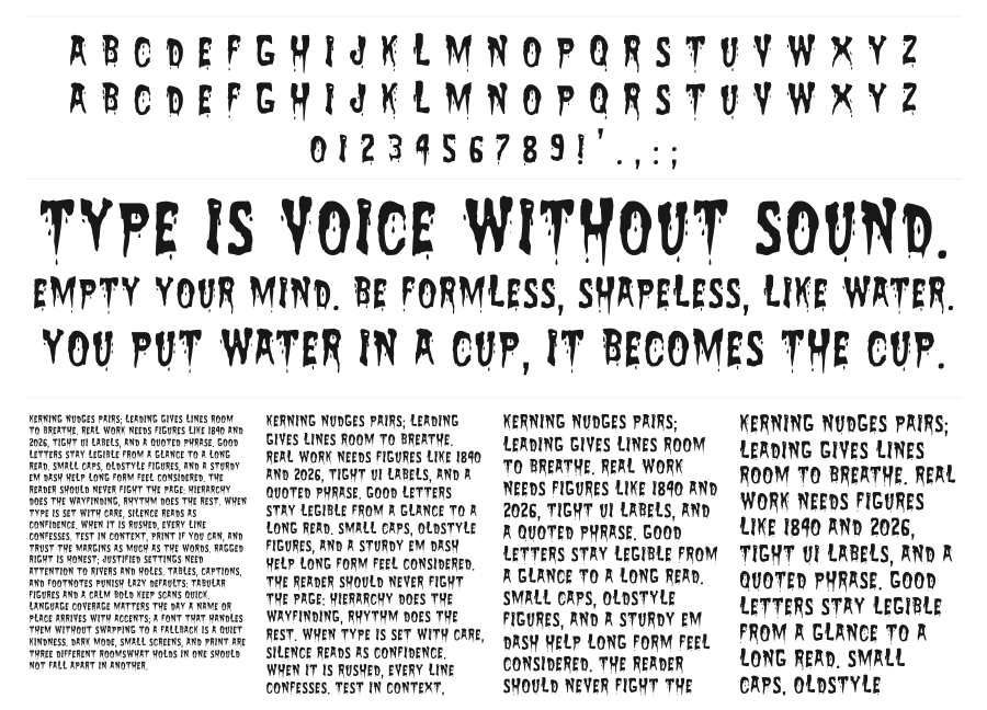 Zreaks NFI specimen sheet