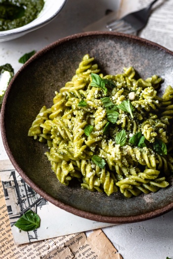 recipe for Thai Tuna Pesto Pasta with Basil