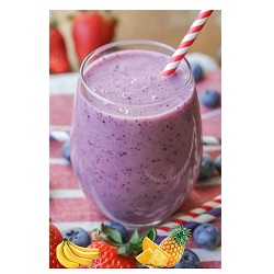 Strawberry, Blueberry, Pineapple And Banana Smoothie 250 Ml