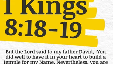 When God Changes Our Plans (1 Kings 8:18-19)