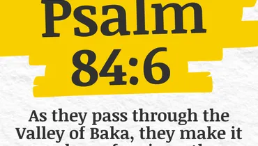 Walking through Hardship and the Valley of Tears (Psalm 84:6)