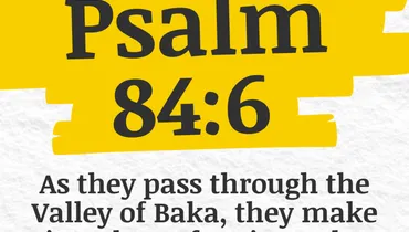 Walking through Hardship and the Valley of Tears (Psalm 84:6)