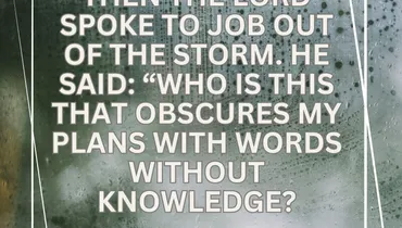 The God Who Speaks to Us in Our Pain (Job 38:1-2)