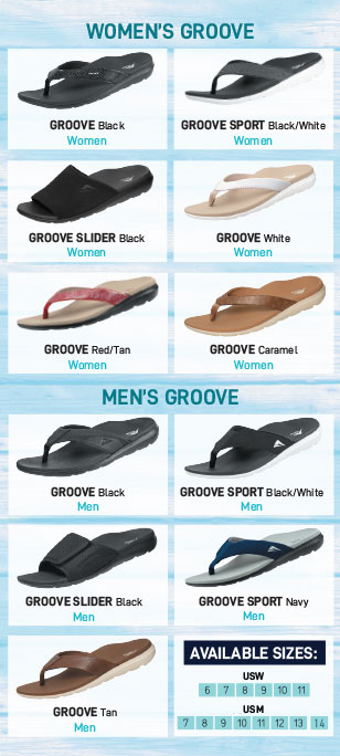 Relief for Tired Feet Groove Colour Range