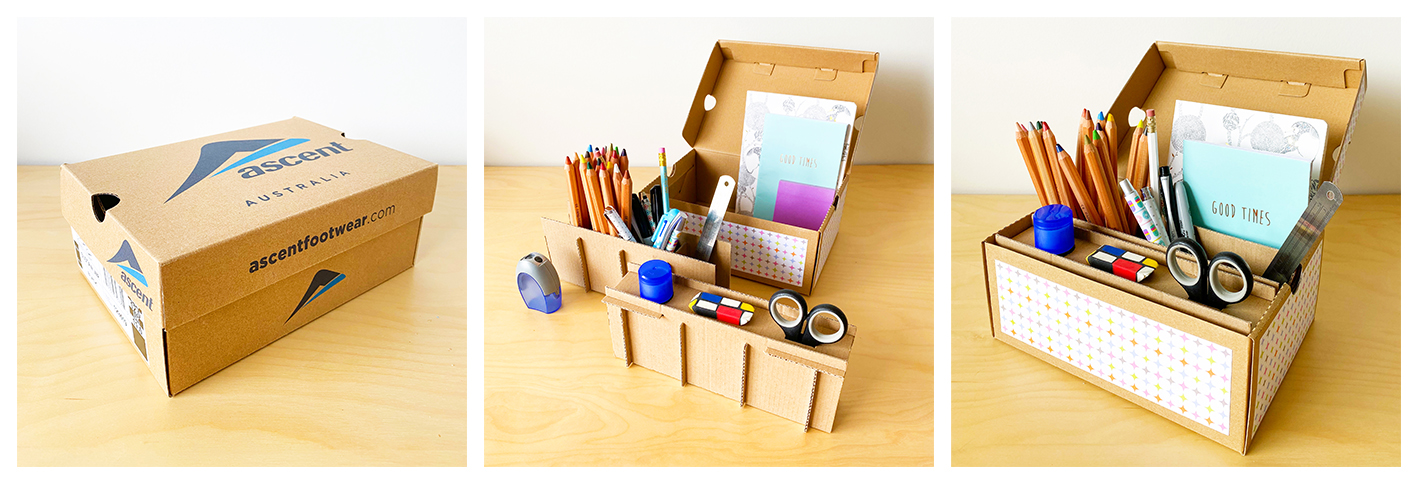 How to make a storage box for stationery 