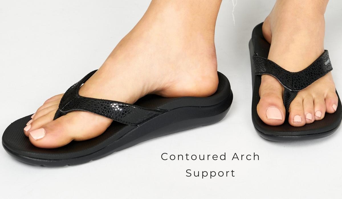 Arch Support Thongs - Groove Women's Wide