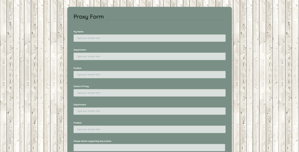 Proxy Form template