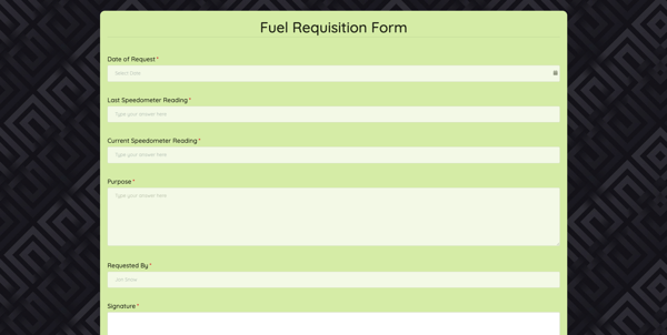 Fuel Requisition Form Template template