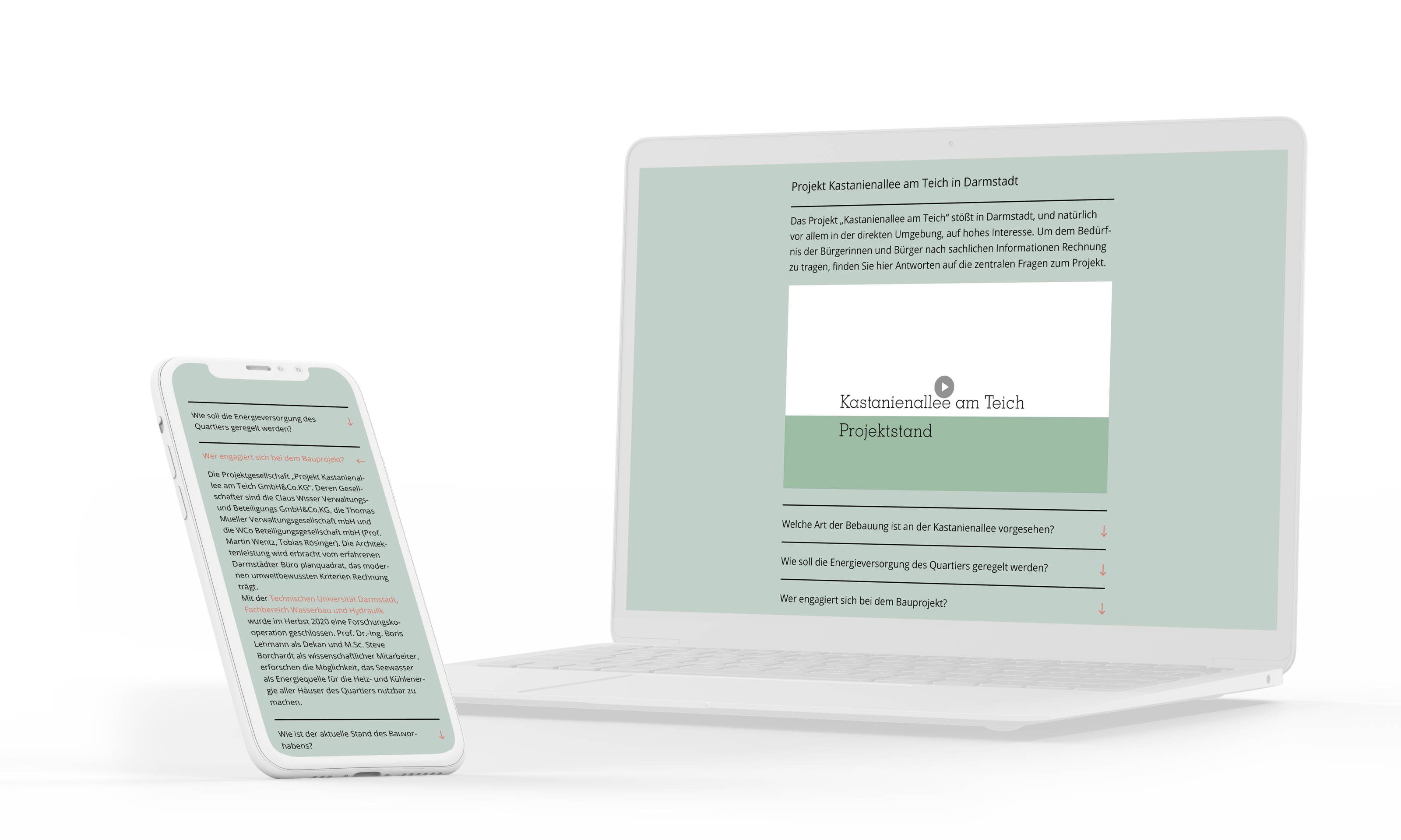 Landingpage-Kastanienallee Langingpage Entwicklung für Kastanienallee am Teich von formwandler interactive