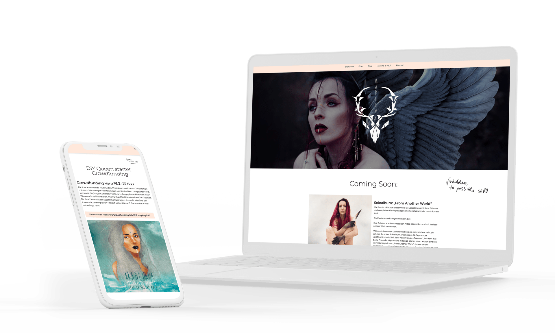 Marliina / Webdesign für Künstlerin / Webdesign Frankfurt