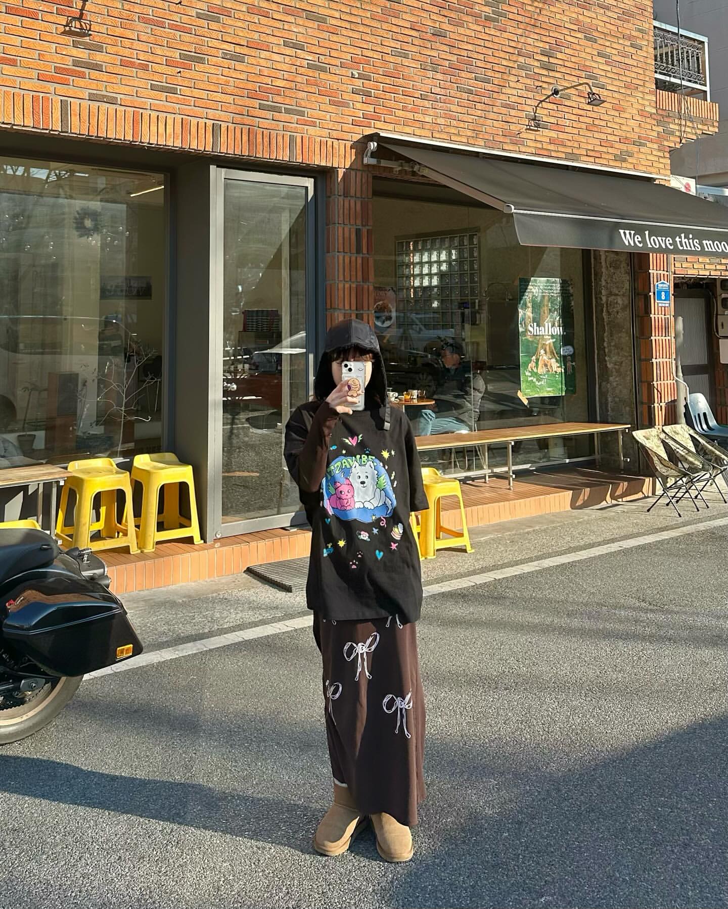 ◆ITZAVIBE◆ CATDOG IN SWEET  T SHIRT BLACK ITA25UT02BK CAT&DOG IN SWEET HOME T SHIRT - BLACK - ITZAVIBE | 60