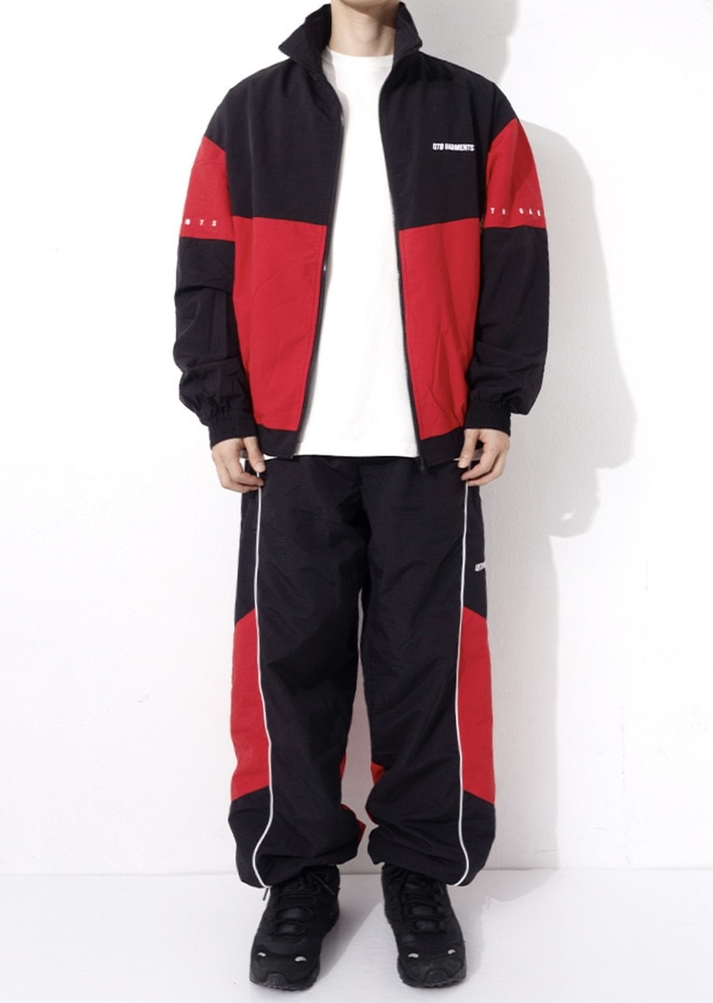 LB Old Track Jacket (Black/Red) - QT8 GARMENTS | 60% - Asian