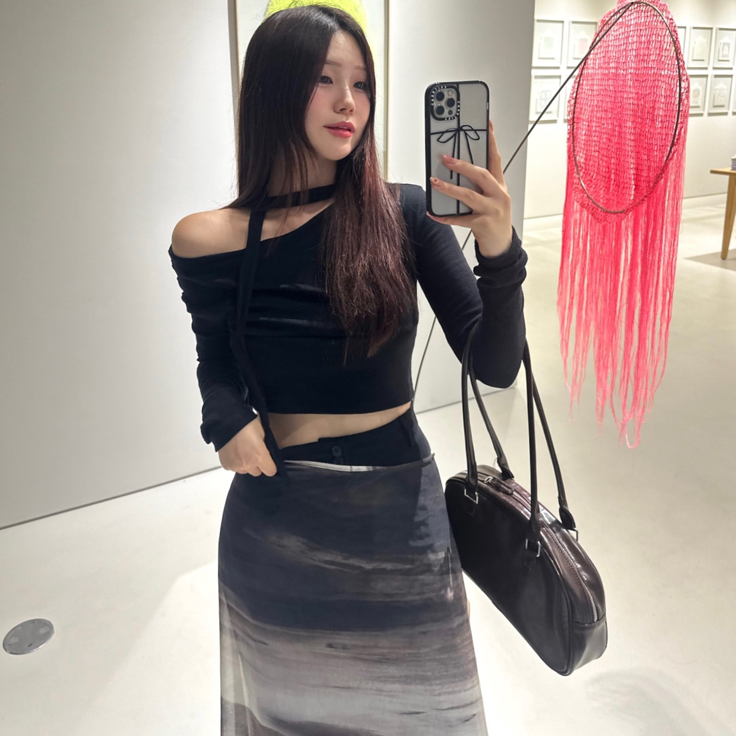 Sheer Jovian Wrap Skirt (FL-240_Brown) - FLAREUP | 60