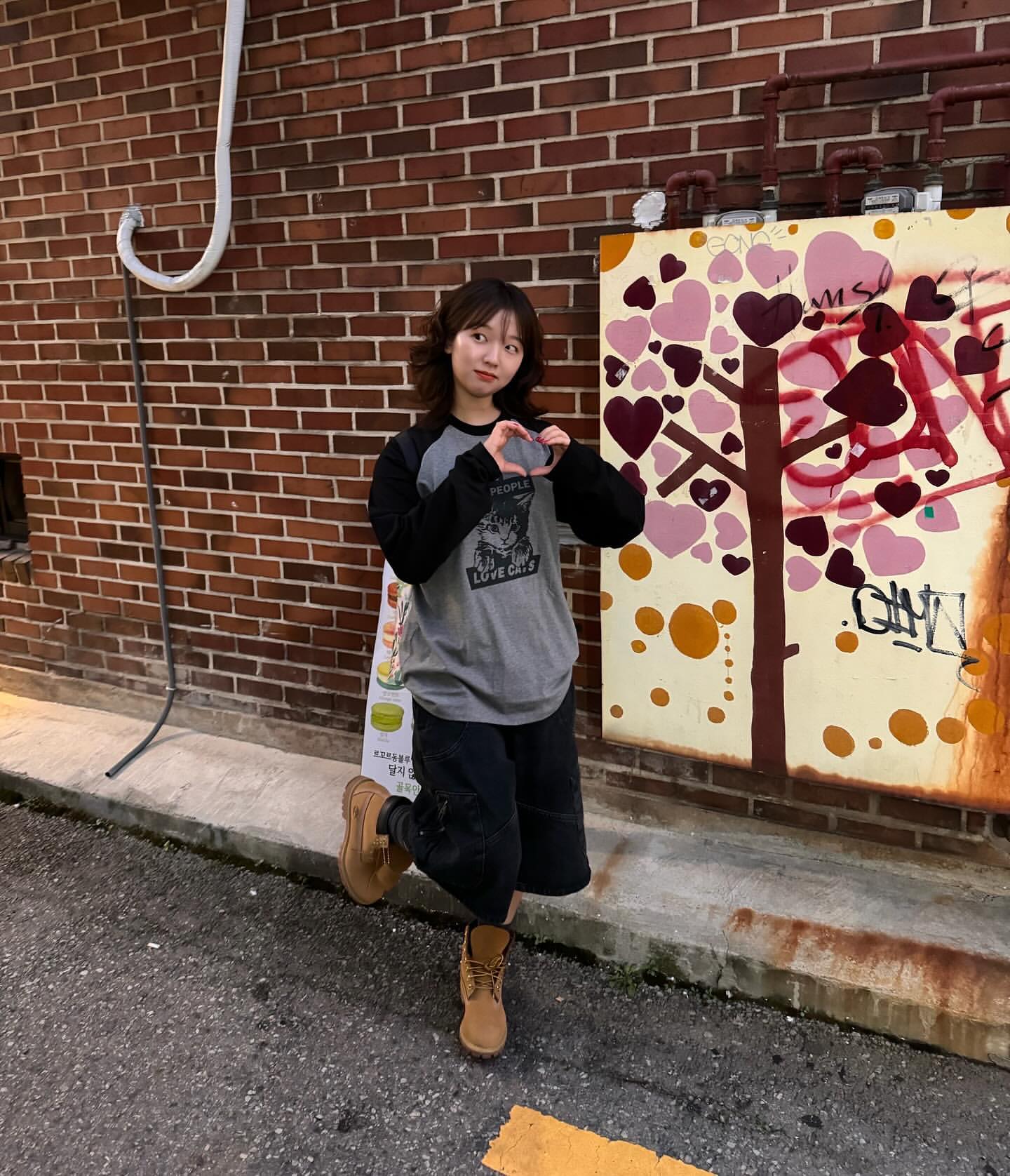 NICE PEOPLE LOVE CATS RAGLAN LONG SLEEVE - BLACK - ITZAVIBE