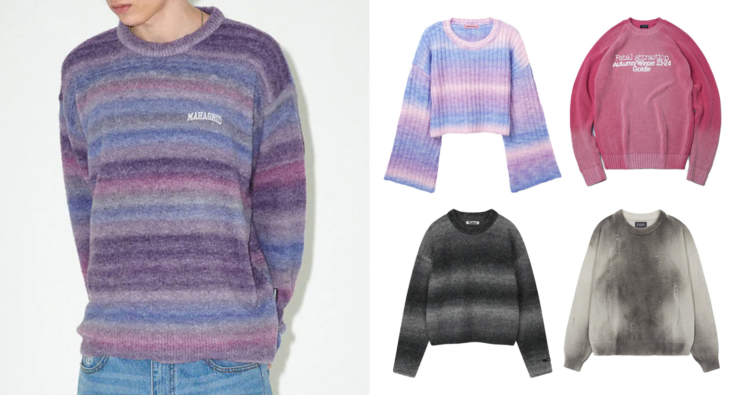 Wool blend gradation knit / ウールブレンドグラデーションニット
