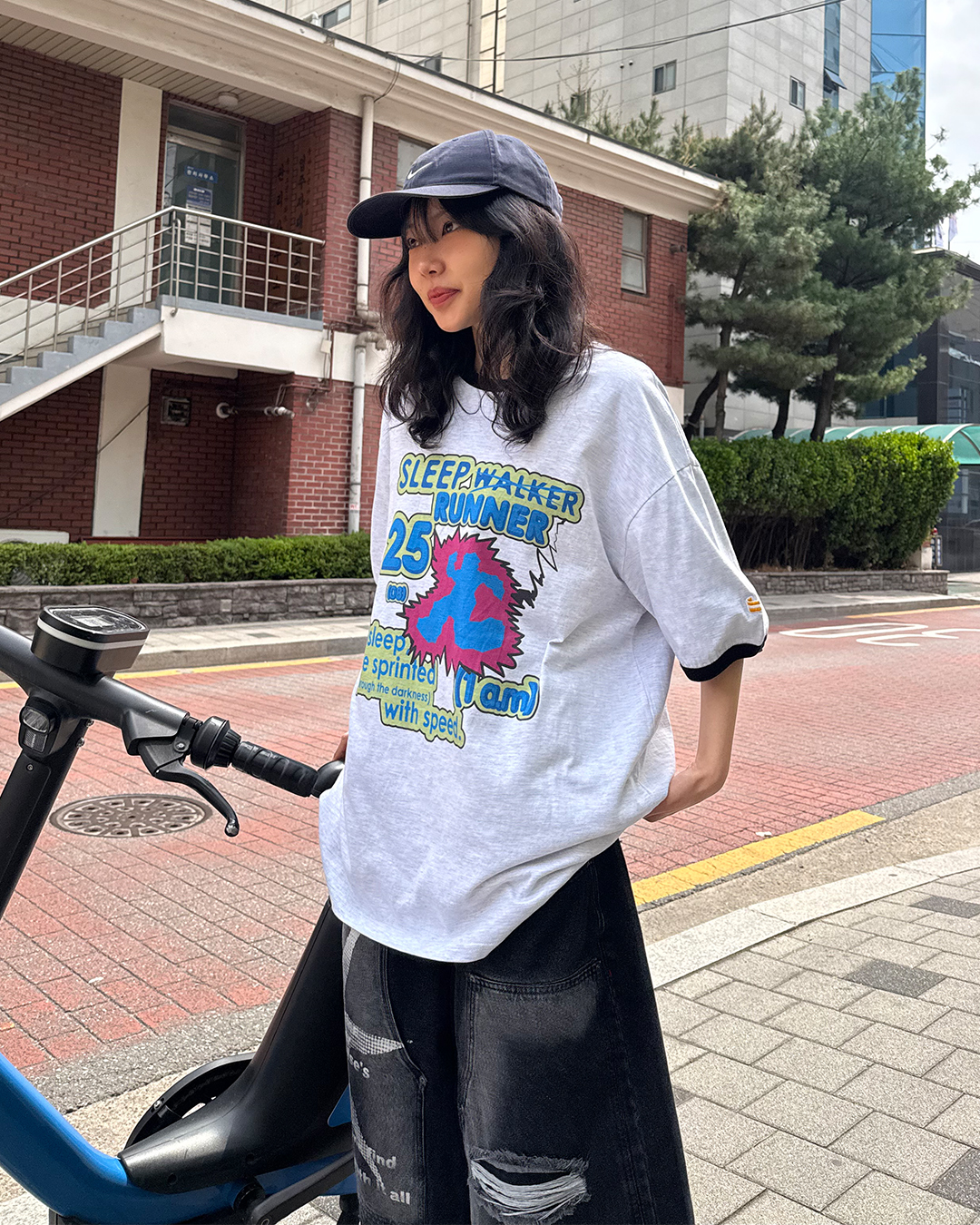 Sleep Runner T-shirt(CLOUD GRAY) - MAINBOOTH | 60% - Asian